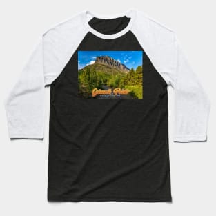 Grinnell Point Glacier National Park Baseball T-Shirt